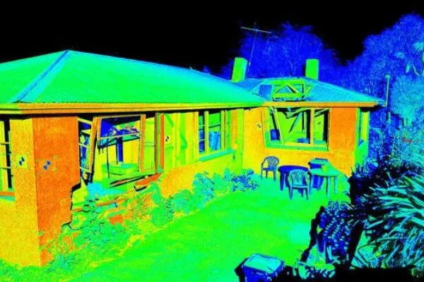 The new RAPID facility housed at the UW will use state-of-the-art laser equipment to provide detailed scans such as this one, which shows a home damaged by rockfall during the 2011 Christchurch Earthquake. The ultra-high resolution helps investigators better understand factors that enhance the resiliency of homes. | Grant funds new UW RAPID Facility to investigate natural disasters worldwide