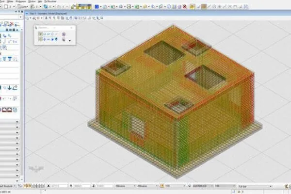 The building model from AECOsim Building Designer is referenced
into an empty ProConcrete model where it is used directly for rebar placement. Image
Attribution: Image courtesy of Bentley Systems | AEC TECH NEWS: Bentley’s ProStructures streamlines building design workflows