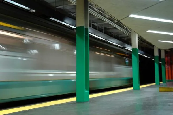 Greenline train leaving from Government Center station. | Boston’s Government Center Station wins award from ACEC New York