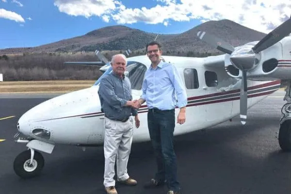 Mark Thaisz, general manager of Col-East (left), with James Eddy, president, Col-East and a director of Bluesky. | Bluesky acquires U.S. aerial survey company Col-East