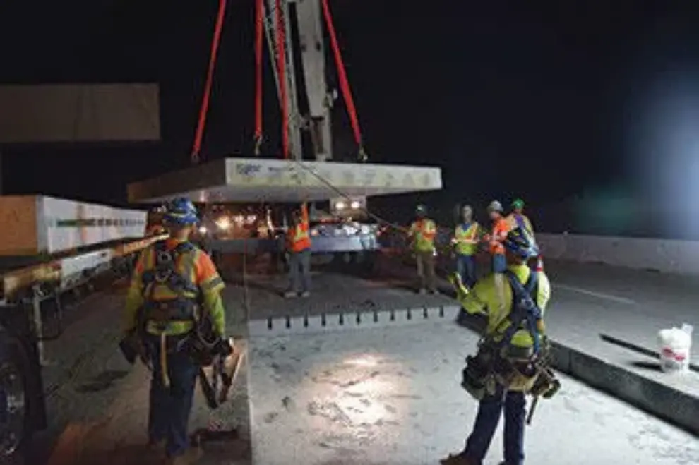 Precast concrete highway slabs expedite largest project of this type in North America