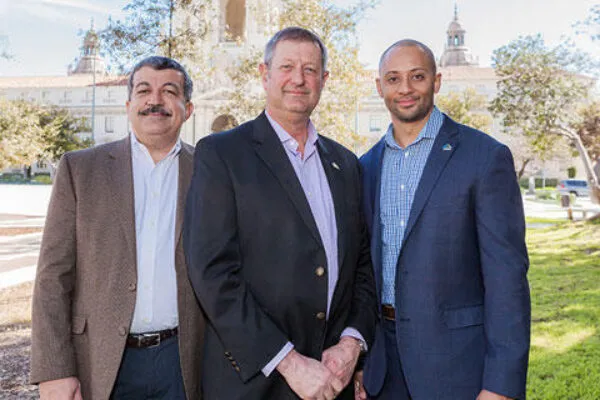 Ihsan Al-Fayyomi, senior vice president and Environmental Services Business Unit leader; Gary Dahms, president and CEO; and Ryan Garner vice president and regional client service manager, T&M Associates.  | T&M Associates opens California office