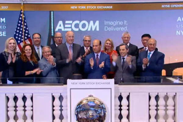 AECOM rings The Opening Bell at NYSE to celebrate 10th anniversary of IPO