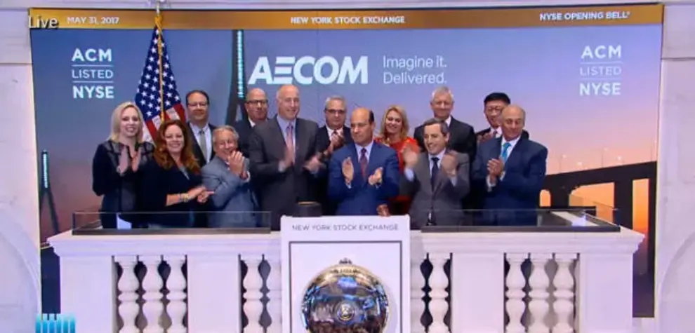 AECOM rings The Opening Bell at NYSE to celebrate 10th anniversary of IPO