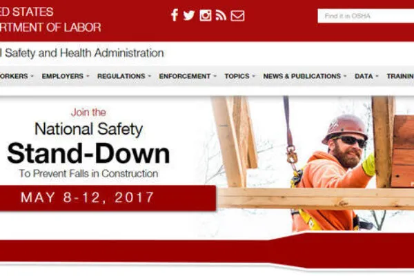 4th annual National Fall Prevention Safety Stand-Down begins May 8