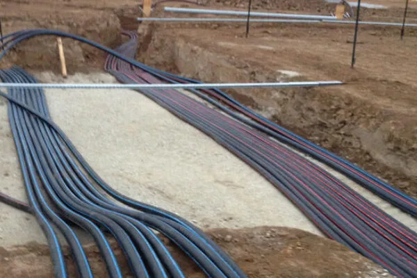 Growth of wind and solar power installations, such as this solar farm in Missouri that used more than 19,000 feet of Cable in Conduit, prompted the Plastics Pipe Institute change the name of its Conduit Division to the Power & Communications Division. | New name for PPI division reflects expanding use of HDPE conduit