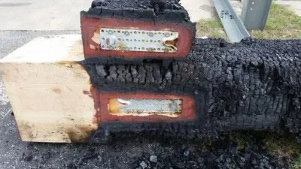 Glulam connections fire test report available