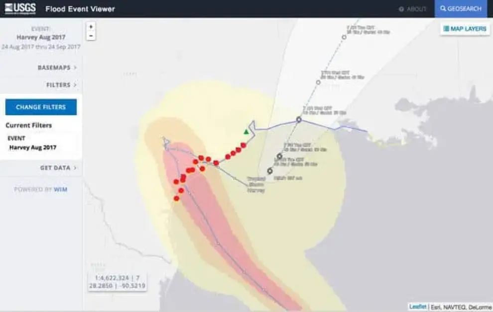 USGS responds to Hurricane Harvey