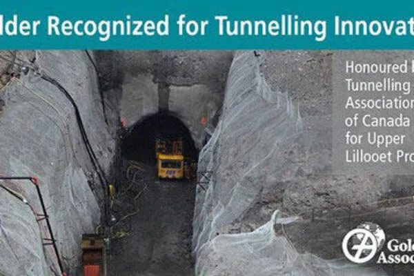 Golder recognized for innovation in tunneling