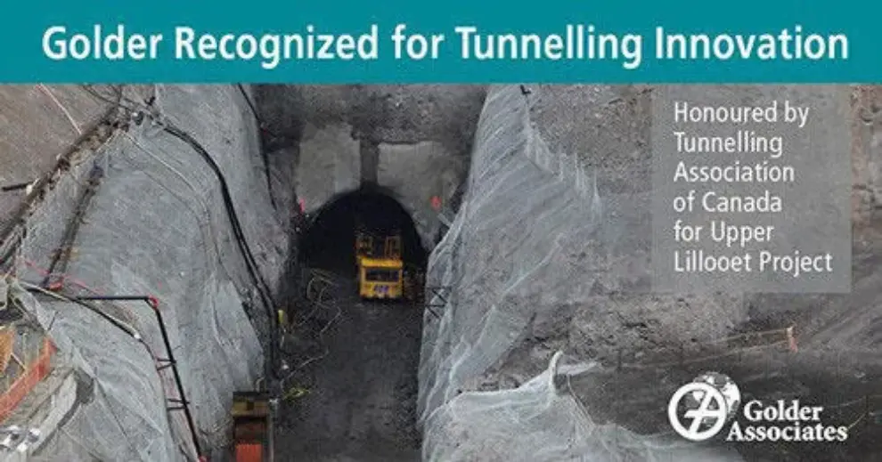Golder recognized for innovation in tunneling