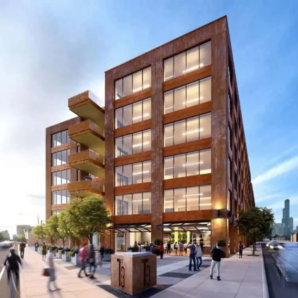 Hines announces heavy timber office building on Chicago’s Goose Island