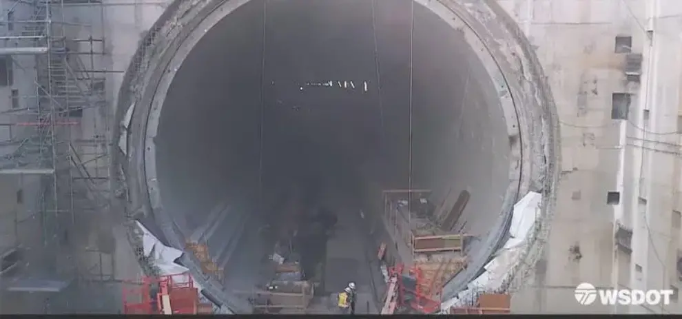 WSDOT drone video shows Seattle’s SR 99 tunnel progress