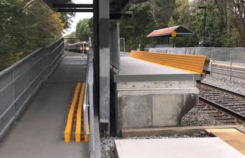 Train stations gain ADA compliance with FRP mini-high platforms