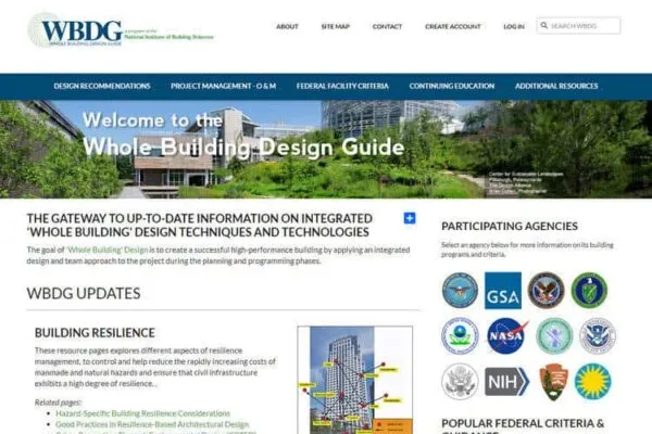 WBDG Whole Building Design Guide celebrates 20 years