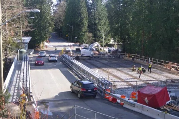 Temporary bridge permits critical access during construction