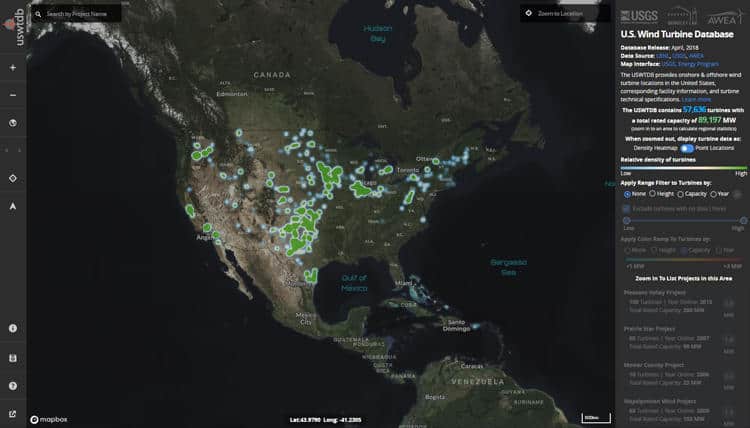 USGS and DOE release nationwide wind turbine map and database - Civil ...