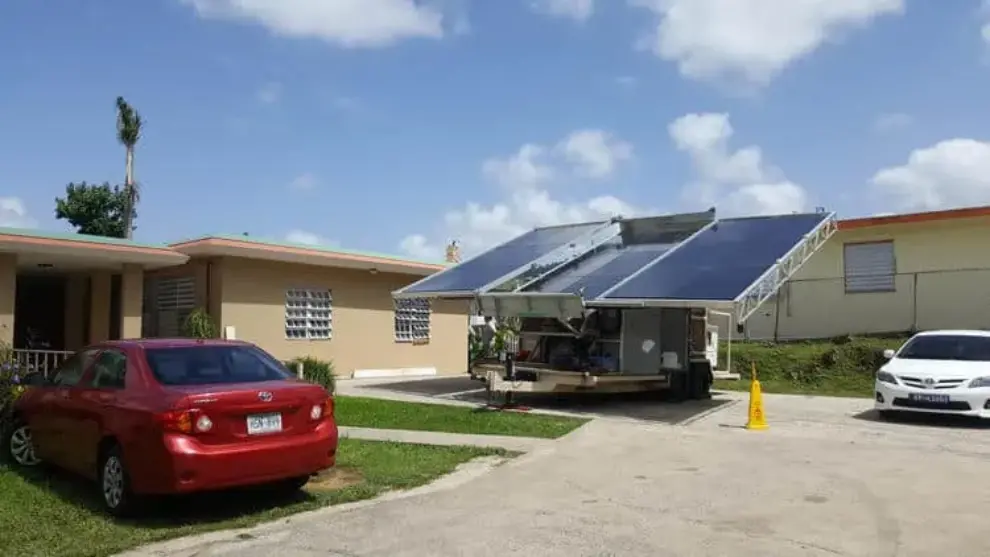 Louis Berger restores power to Puerto Rican nursing home using mobile solar hybrid technology