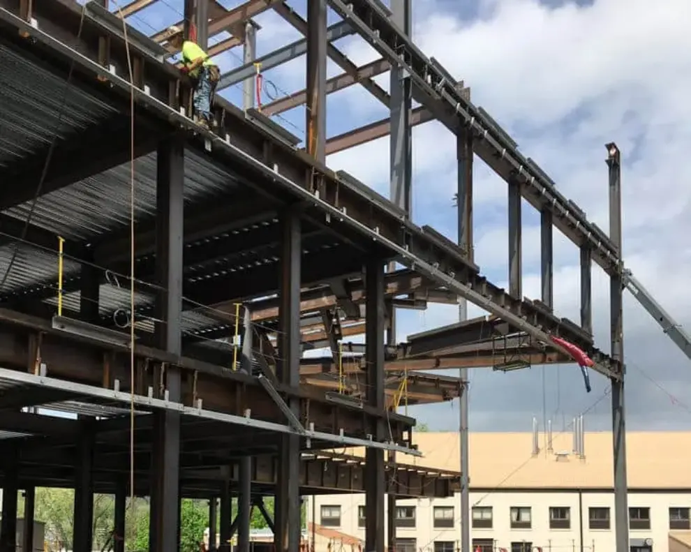 Rockwell Integrated Sciences Center at Lafayette College tops off