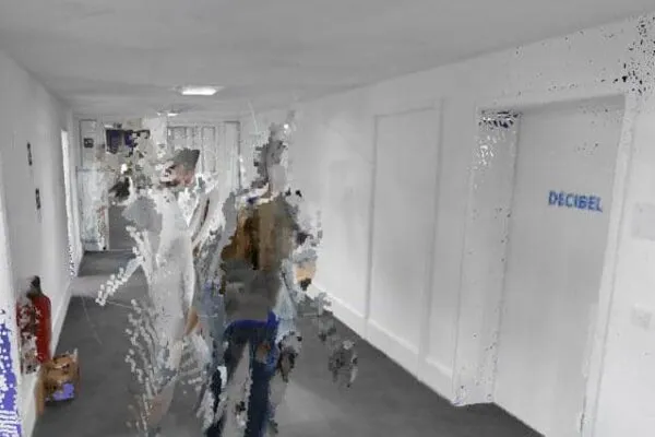 NavVis uses SLAM to automatically remove point cloud artifacts