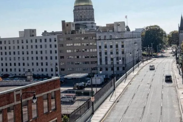 The new Courtland Street Bridge soon after it opened to traffic in October 2018. | Courtland Street Bridge Replacement Project Wins DBIA Award