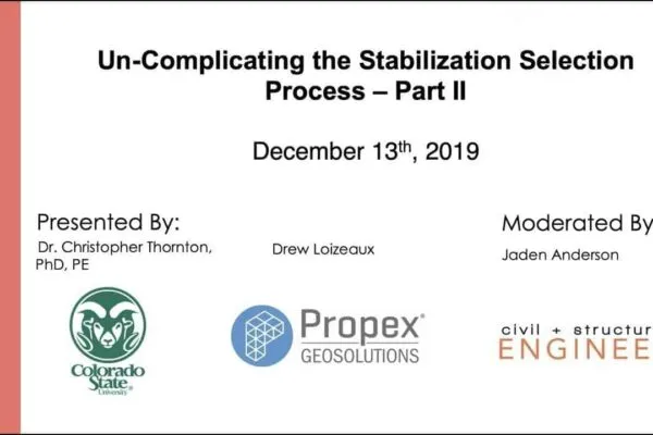 Un-Complicating the Stabilization Selection Process – Part II