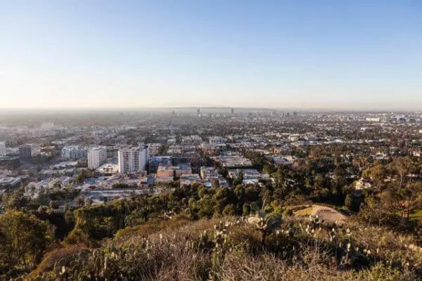 West Hollywood and Los Angeles early morning hilltop view in Southern California. | BuroHappold Selected for West Hollywood Climate Action and Adaptation Plan