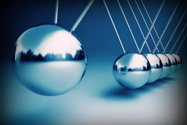 newton cradle 3d ballancing balls fine background | Actions in a Moment of Crisis
