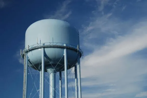 Blue water tower | PFAS Cleanup
