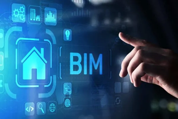 BIM Building Information Modeling Technology concept on virtual screen. | The Importance of BIM Integration without Compromising Vital Design Data