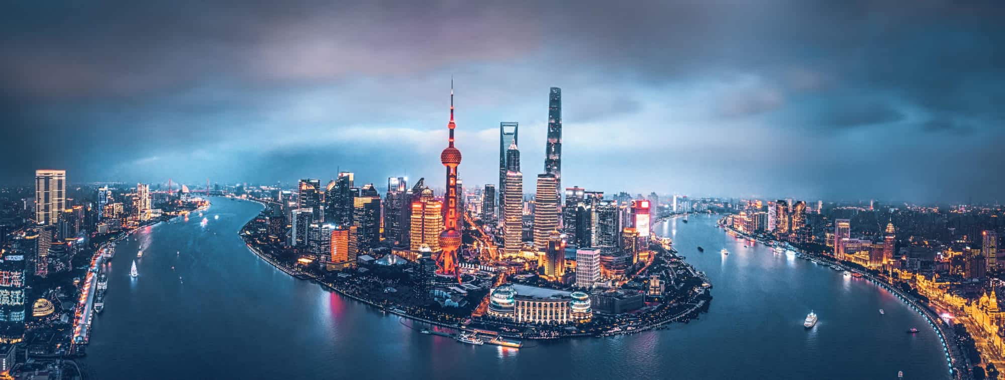 Shanghai skyline at night | Civil + Structural Engineer ...