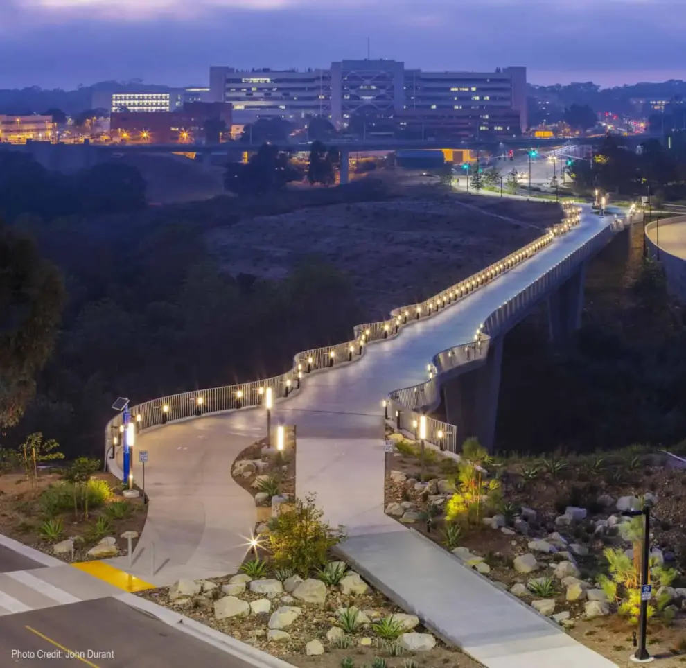 UCSD and Kleinfelder Receive ACEC California Engineering Excellence Honor Award  for UC San Diego Mesa Housing Pedestrian and Bicycle Bridge
