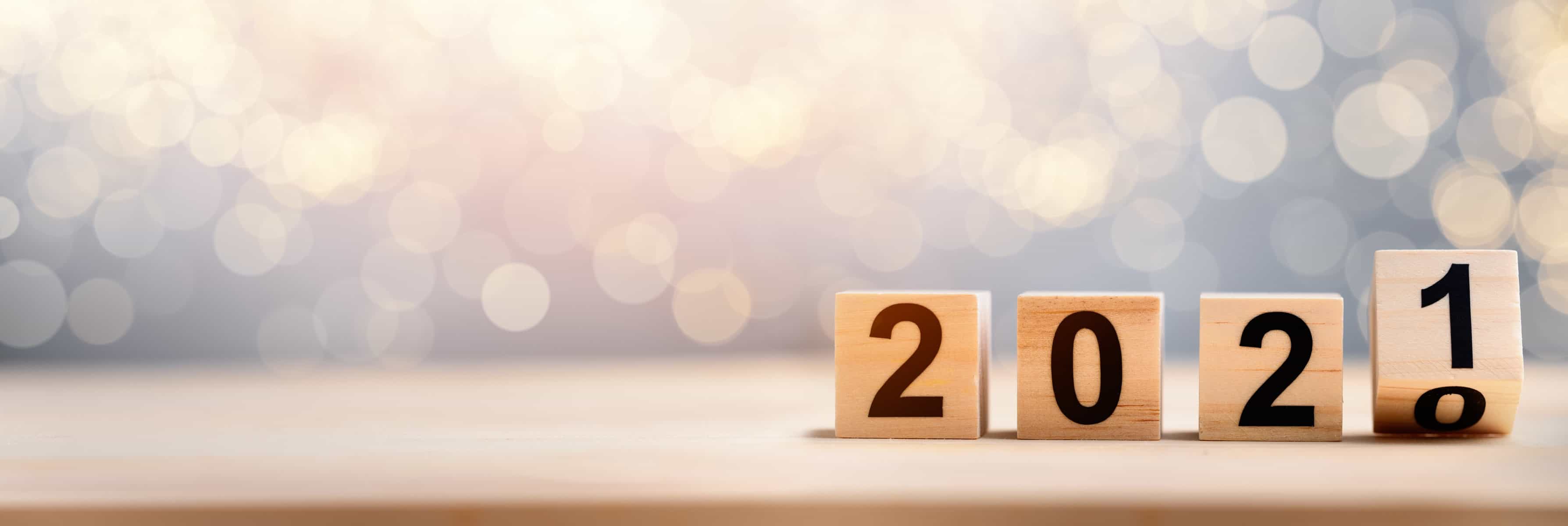 Wooden Blocks With 2020 2021 Number On Table | The Structures