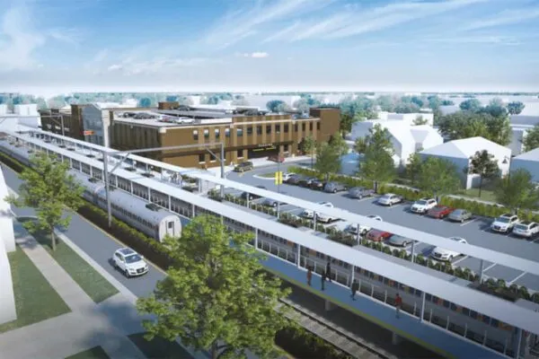 An early design concept for NICTD’s Double Track project in Northern Indiana. Design subject to change. | HDR Transit Grant Experts Help Secure $1.2 Billion for Agencies