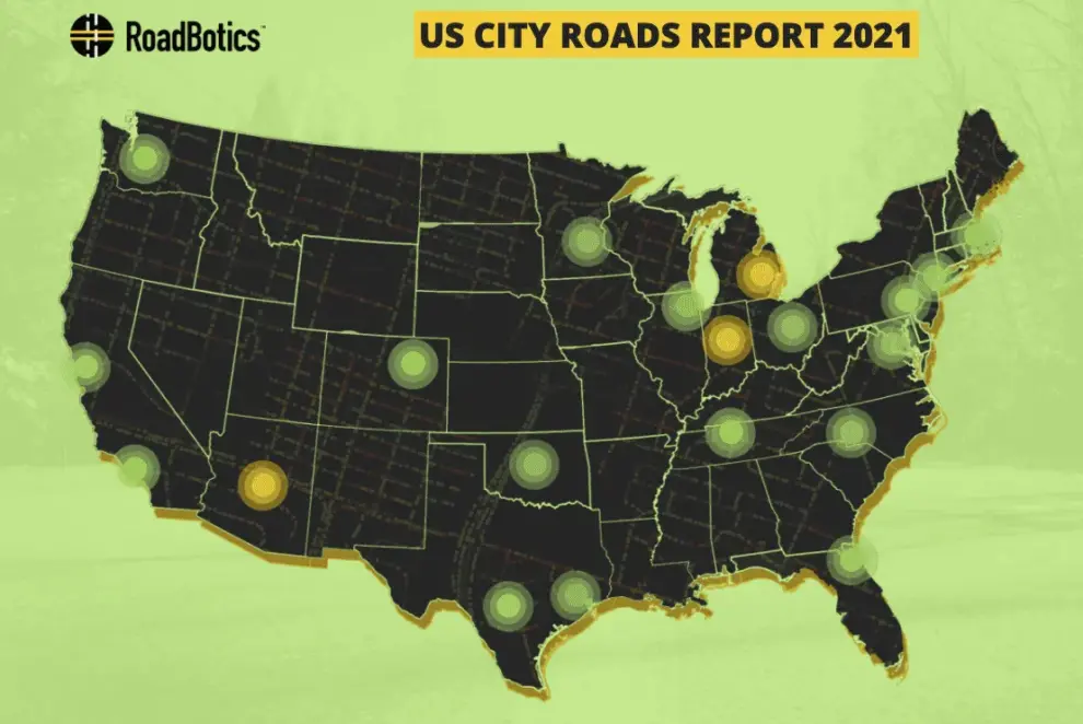 RoadBotics Releases Interactive U.S. City Roads Report Featuring Assessments of 20 Different Cities