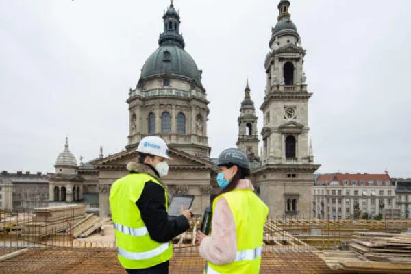 On the roof of the new Radisson Collection Hotel. Picture Courtesy of Graphisoft | Digitalization Facilitates Construction of New Radisson Hotel Despite Pandemic Restrictions