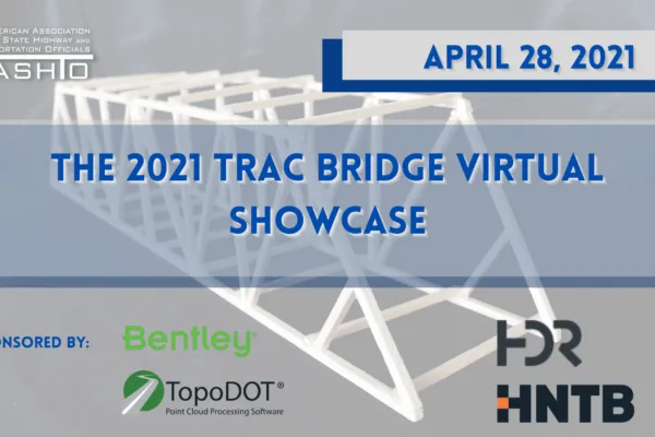 AASHTO schedules its National Bridge and Structure TRAC Contest as a virtual event April 28. Image courtesy of Bentley Systems. | Bentley Systems Partners with AASHTO  to Host Student TRAC Bridge Virtual Event on April 28