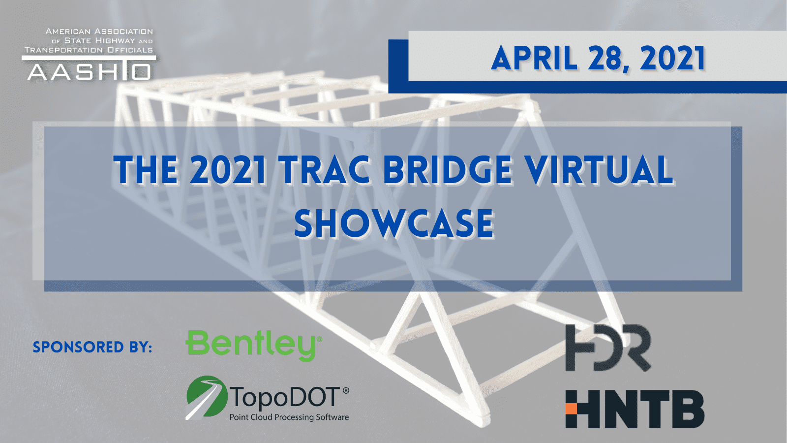 AASHTO schedules its National Bridge and Structure TRAC Contest as a virtual event April 28. Image courtesy of Bentley Systems. | Bentley Systems Partners with AASHTO  to Host Student TRAC Bridge Virtual Event on April 28