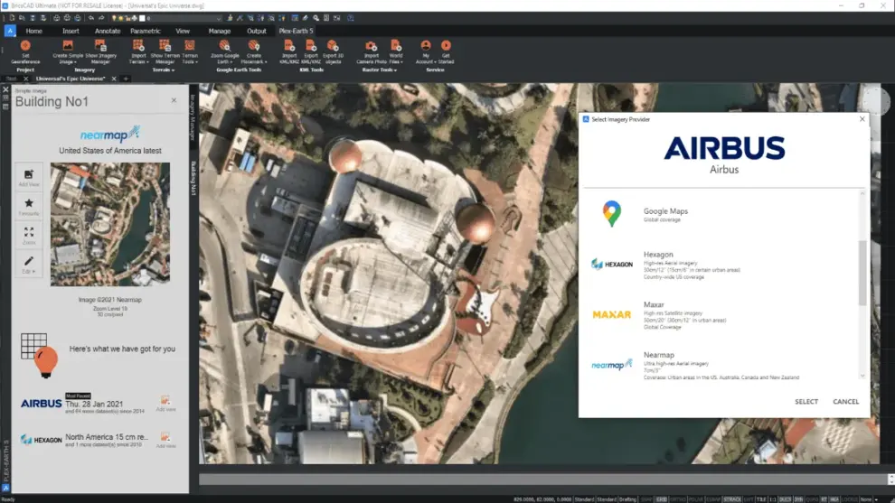 Plex-Earth expands to BricsCAD to empower AEC professionals with premium satellite and aerial imagery