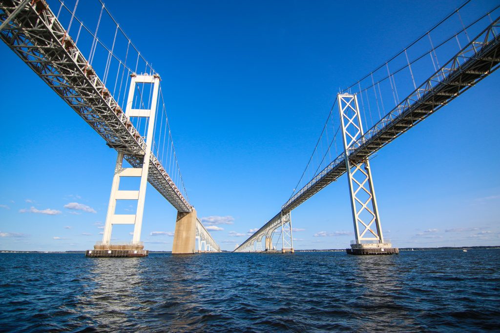 The Chesapeake Bay Bridge In Annapolis Is A Popular Landmark On The ...