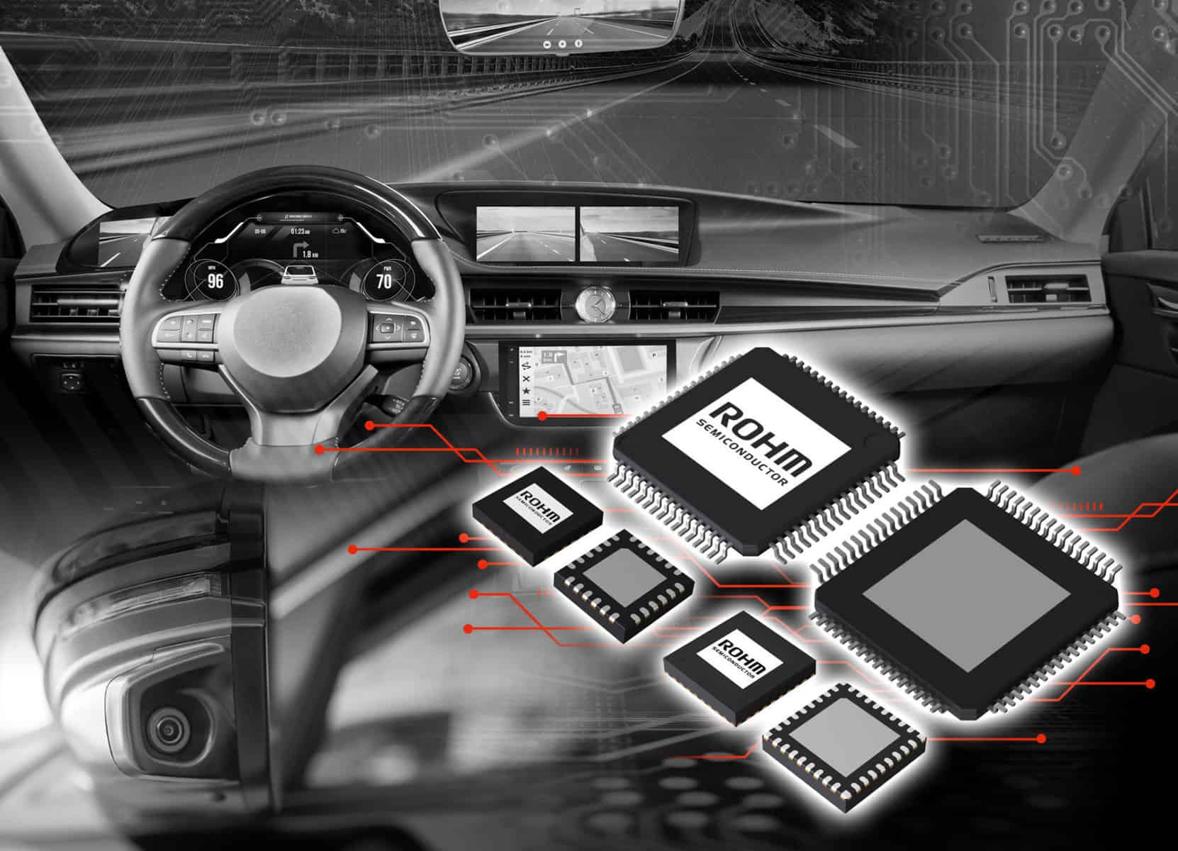 ROHM’s New SerDes ICs and PMIC Optimized for Automotive Satellite Camera Modules