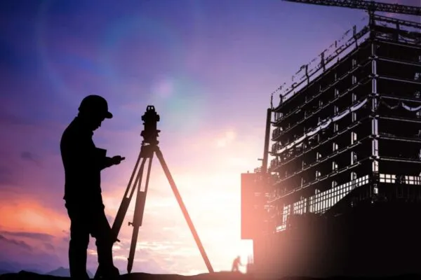 silhouette survey engineer working  in a building site over Blurred construction worker on construction site | Halff Associates, Inc. to Acquire Morrison-Shipley Engineers