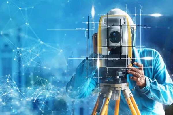 engineer site survey with laser tripod machine in site construction background | EMPEQ Introduces 1-Click Capture™ Feature for Fast Site Survey™ App, a First-of-its-Kind Intelligent Equipment Identification Technology