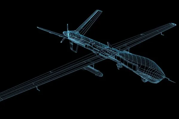 wireframe 3d render of military drone or UAV | Unpiloted Aerial Vehicle (UAV) Industry is Booming Due to Increasing Adoption of UAV In-Flight Terrorism and Increase in Demand from Commercial Applications