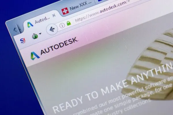 Ryazan, Russia - May 08, 2018: Autodesk website on the display of PC, url - Autodesk.com | Autodesk license audit consulting – AutoCAD Audit