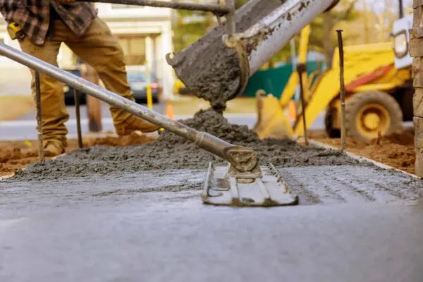 Worker working for concrete pavement for ground at construction | Global Rapid Strength Concrete Market is Projected to Register A CAGR Of 7.70% Over the Forecast Period from 2021 to 2030; Quince Market Insights