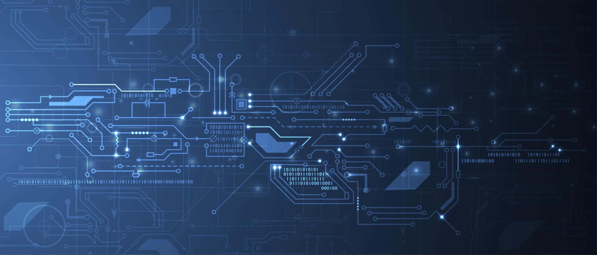 Abstract circuit board futuristic technology processing business background | Design 1st on Trajectory for Impressive Growth as Customers Seek Expert Hardware Product Development Partner