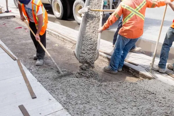 Pouring cement durung Upgrade to residential street | GCC Announces Q4 2021 Conference Call Details