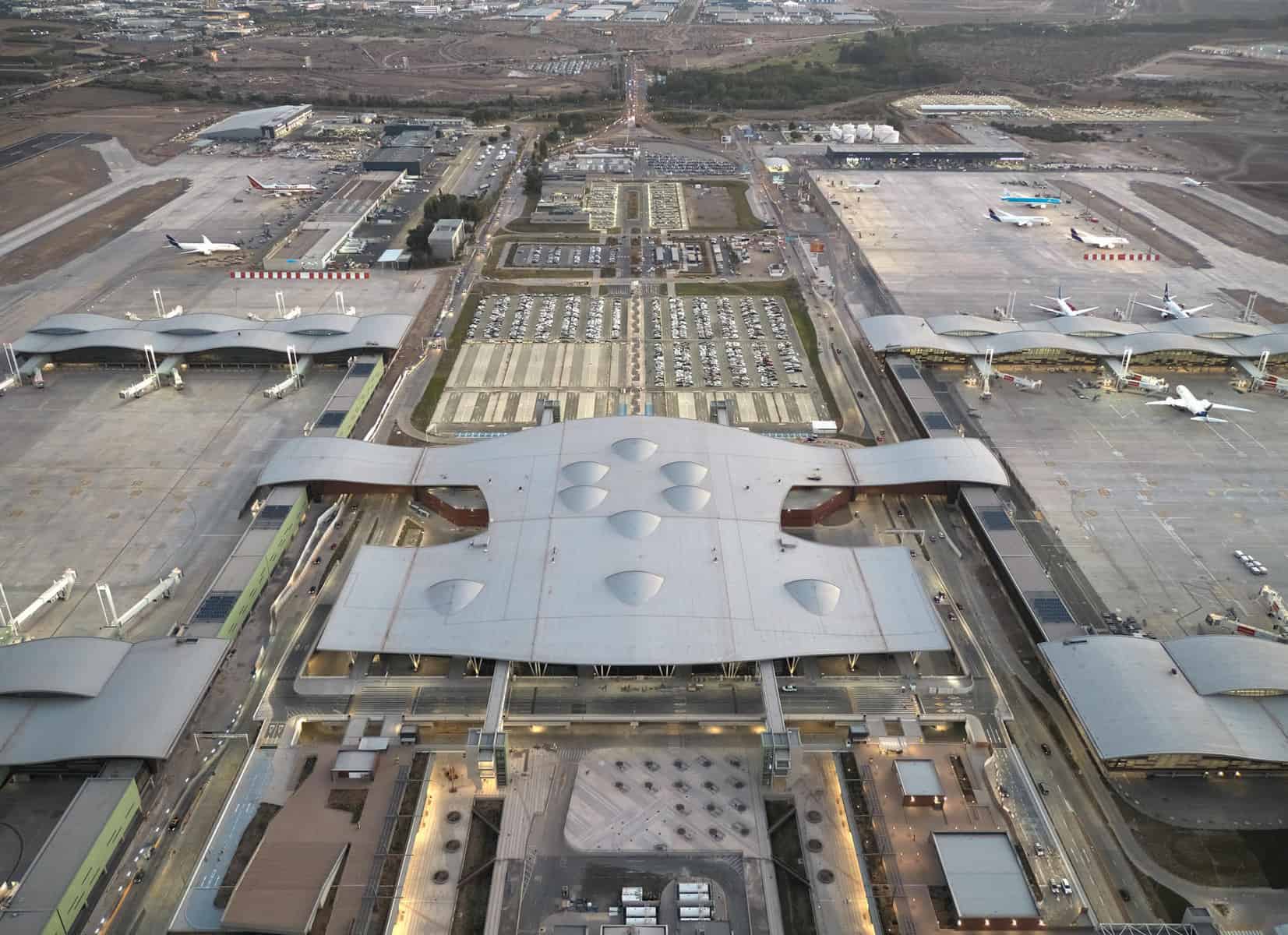 Stantec Designed Terminal Open At Santiago International Airport In   Santiago Airport Overhead View Jan 2022 