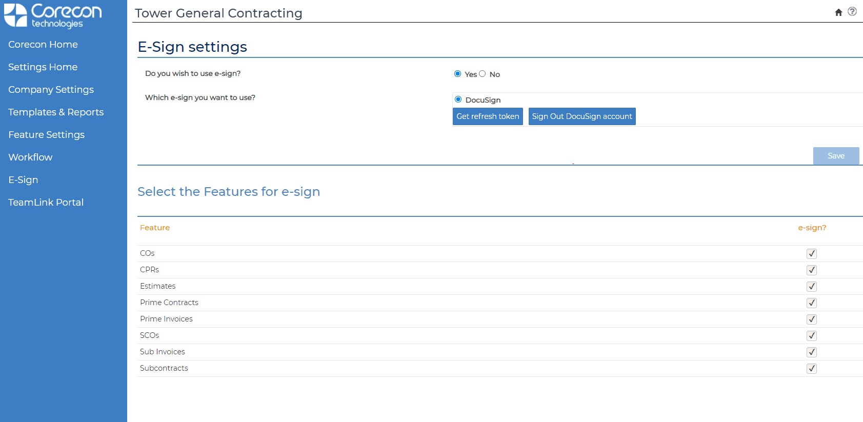 Corecon Technologies Announces DocuSign eSignature Integration with its  Cloud-Based Construction Software Suite
