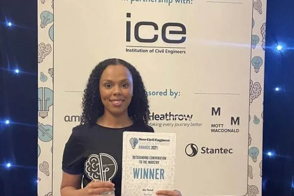 Graduate Abi wins top award for her efforts to increase diversity and representation in engineering